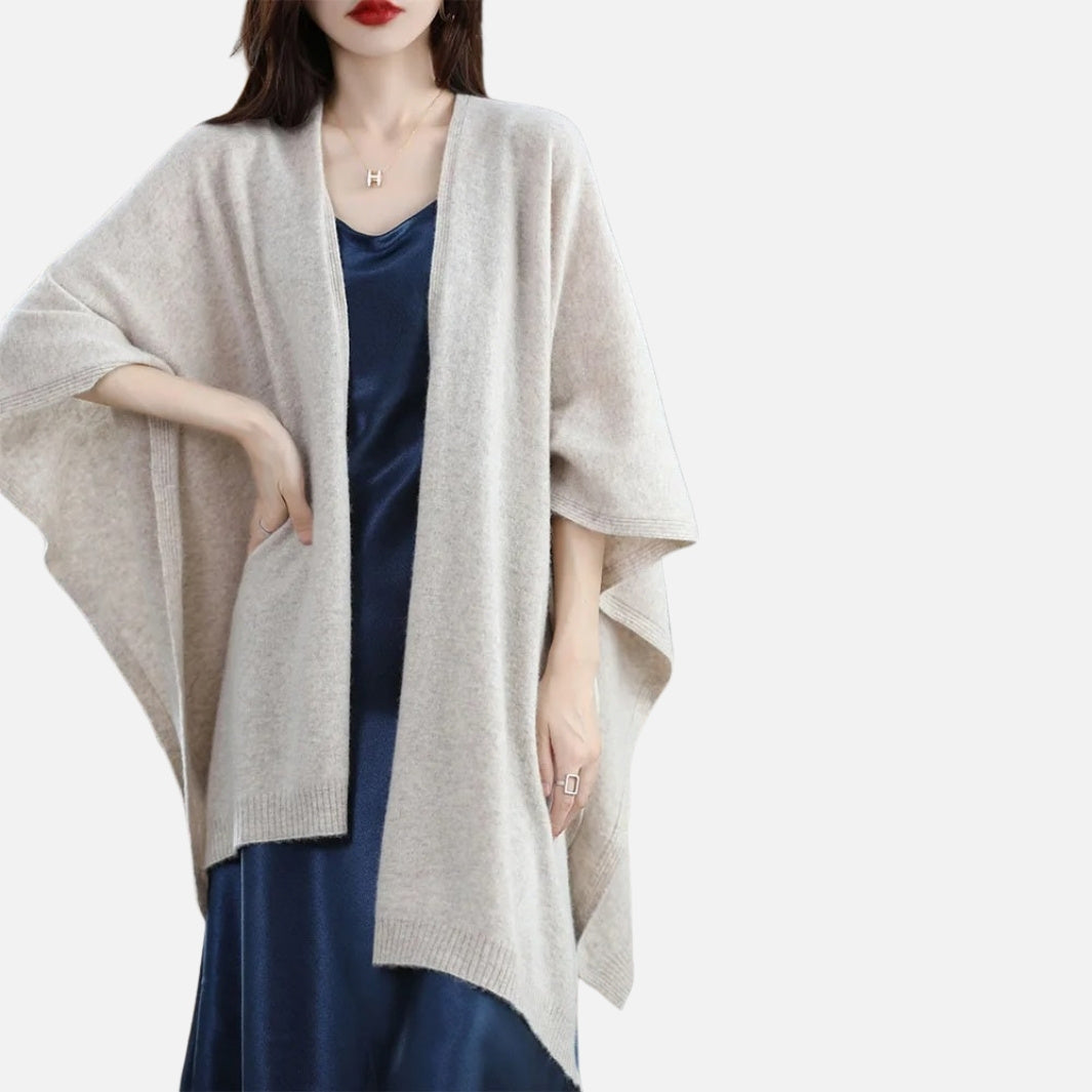 Poncho femme 100% Laine Merinos véritable