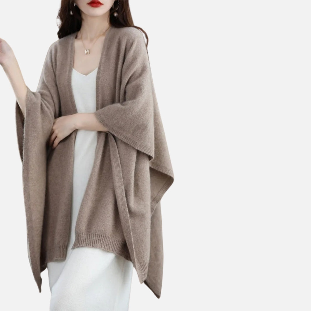 Poncho femme 100% Laine Merinos véritable