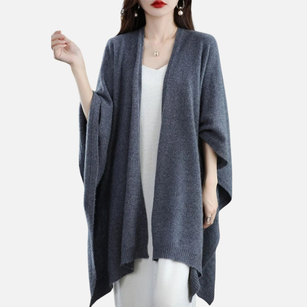 Poncho femme 100% Laine Merinos véritable