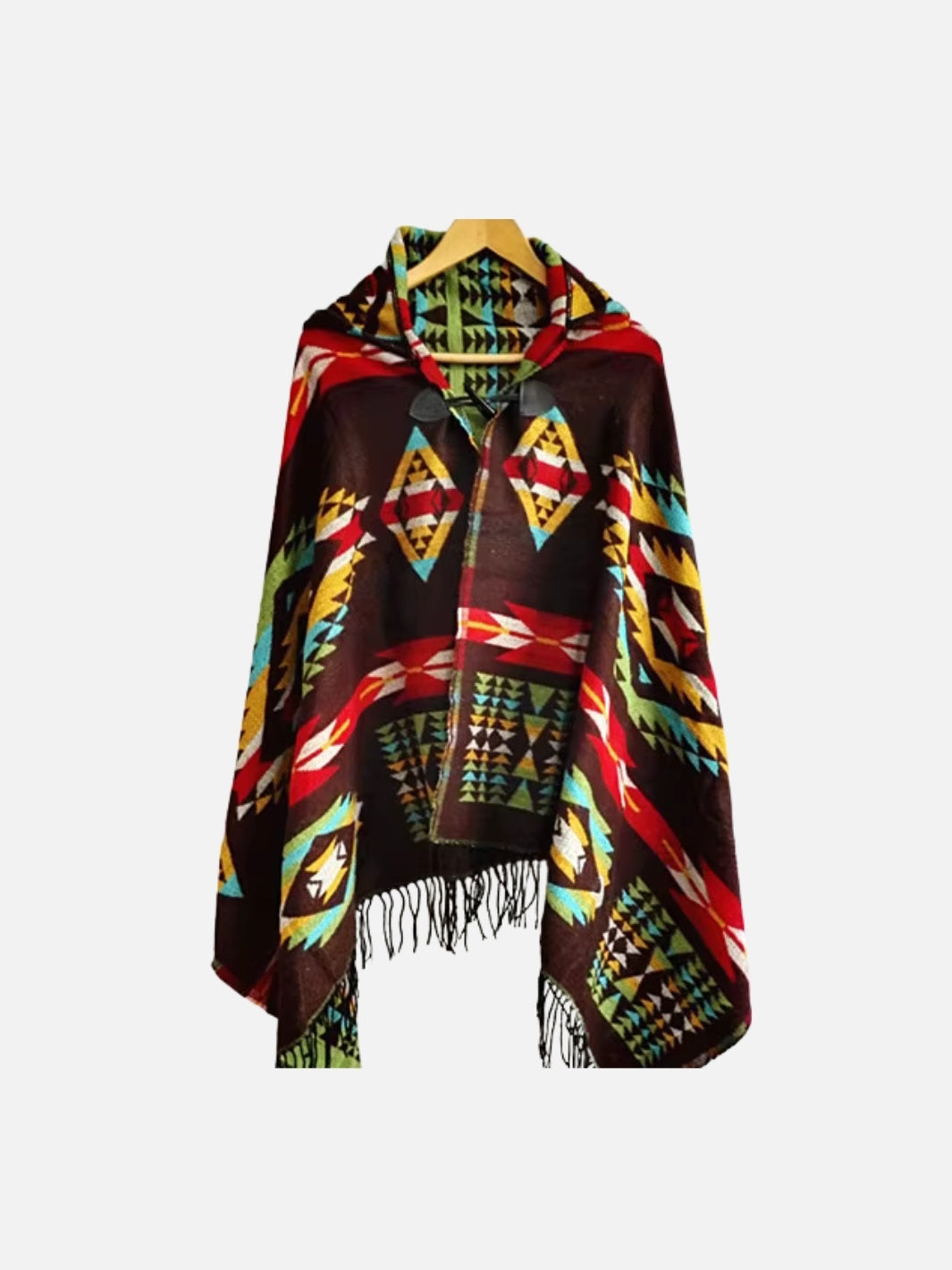 Poncho femme style maya & bohème à motifs