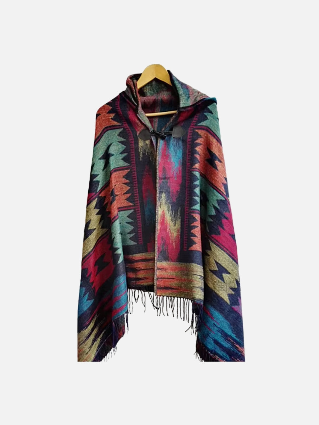 Poncho femme style maya & bohème à motifs