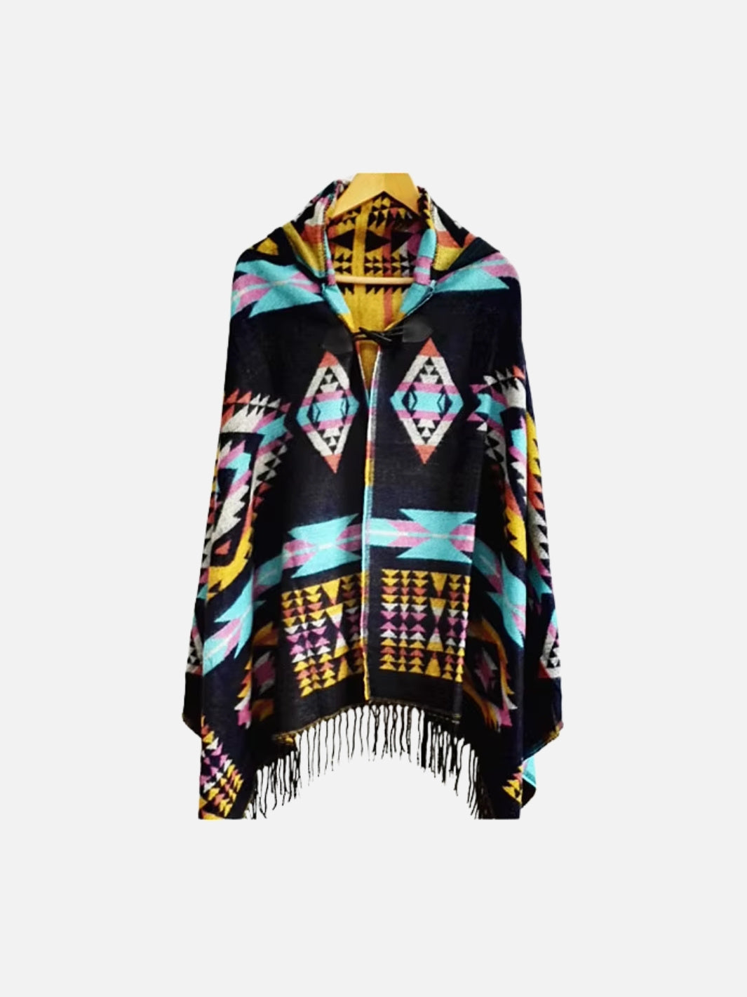 Poncho femme style maya & bohème à motifs