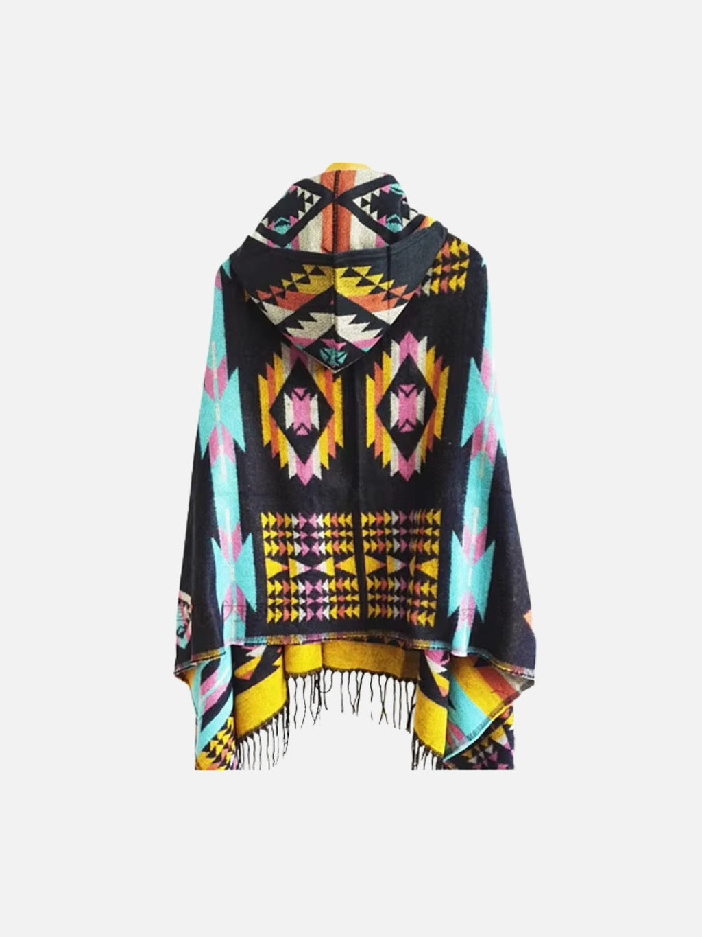 Poncho femme style maya & bohème à motifs
