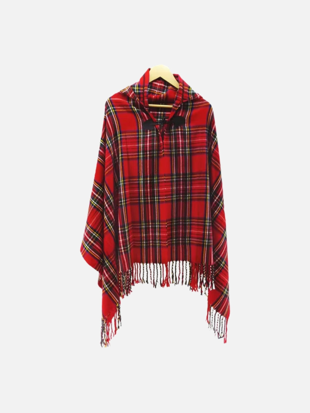 Poncho femme style maya & bohème à carreaux