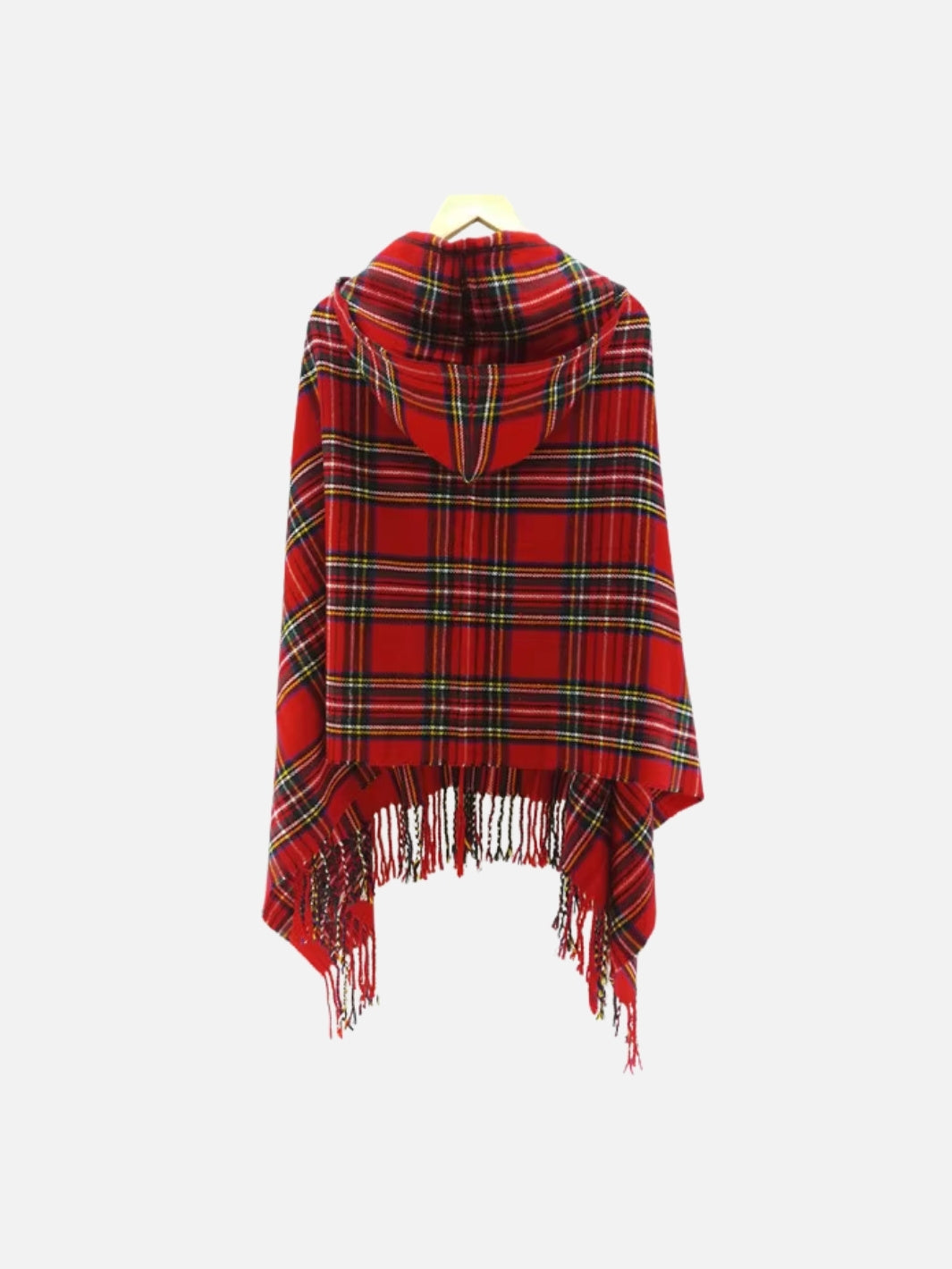 Poncho femme style maya & bohème à carreaux