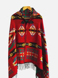 Poncho femme style maya & bohème à motifs