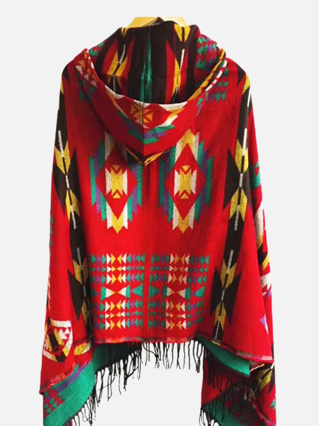 Poncho femme style maya & bohème à motifs