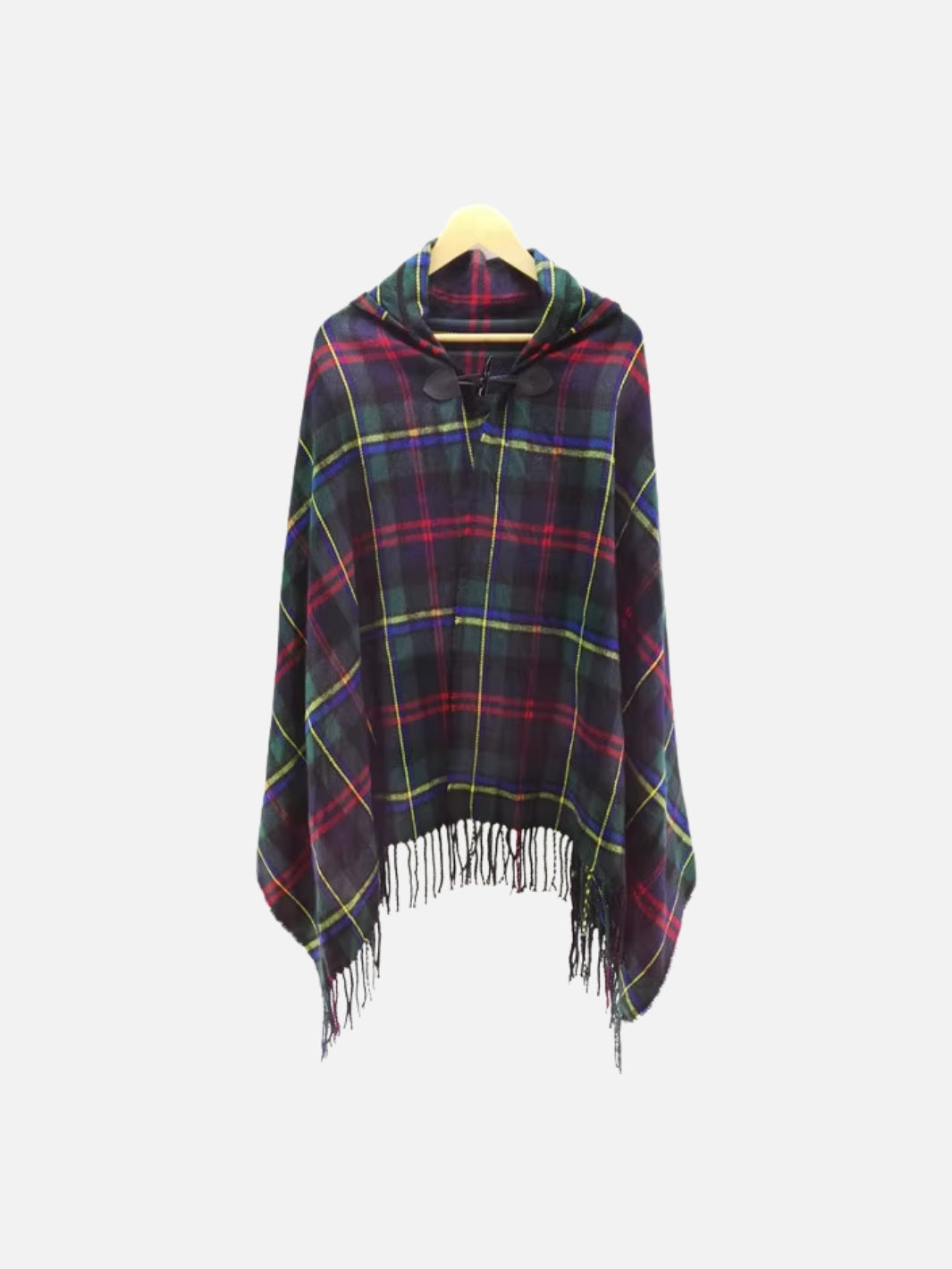 Poncho femme style maya & bohème à carreaux