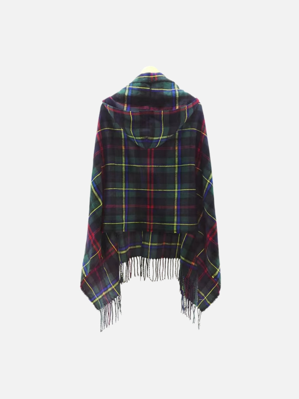 Poncho femme style maya & bohème à carreaux