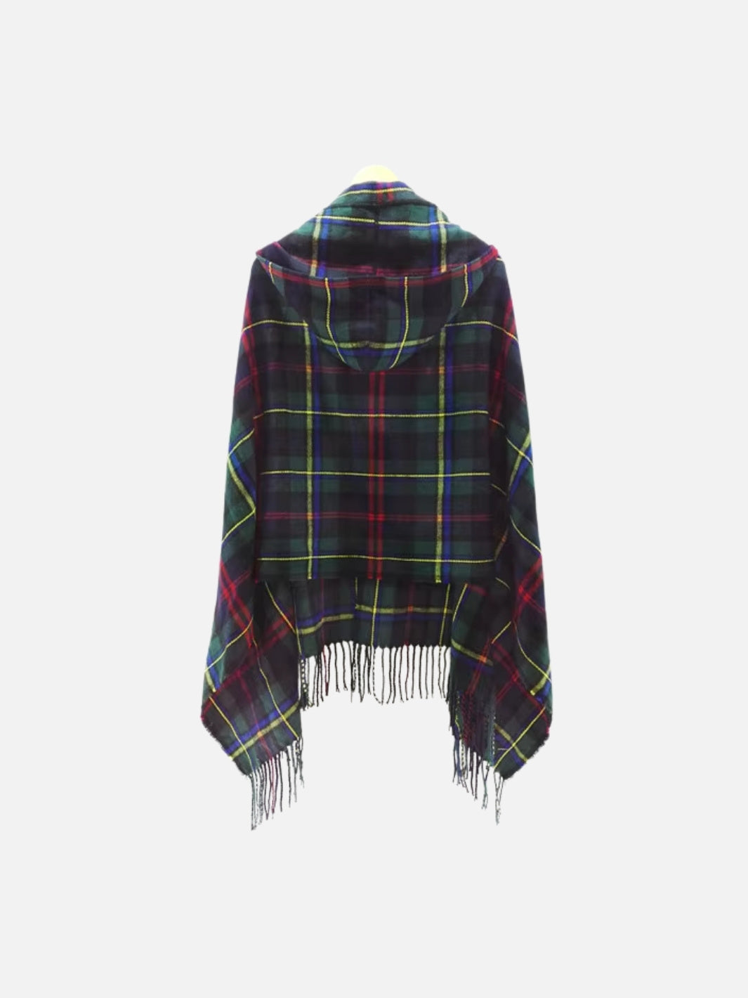Poncho femme style maya & bohème à carreaux