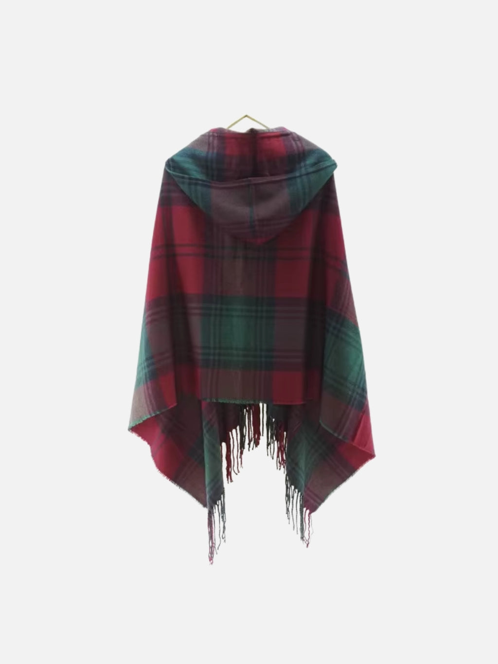 Poncho femme style maya & bohème à gros carreaux