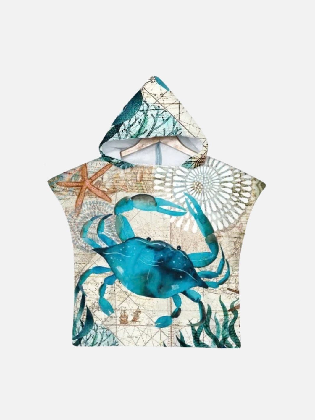 Poncho surf tortue pour enfants