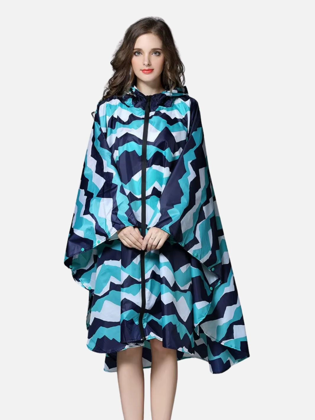 Poncho pluie bleu cascades