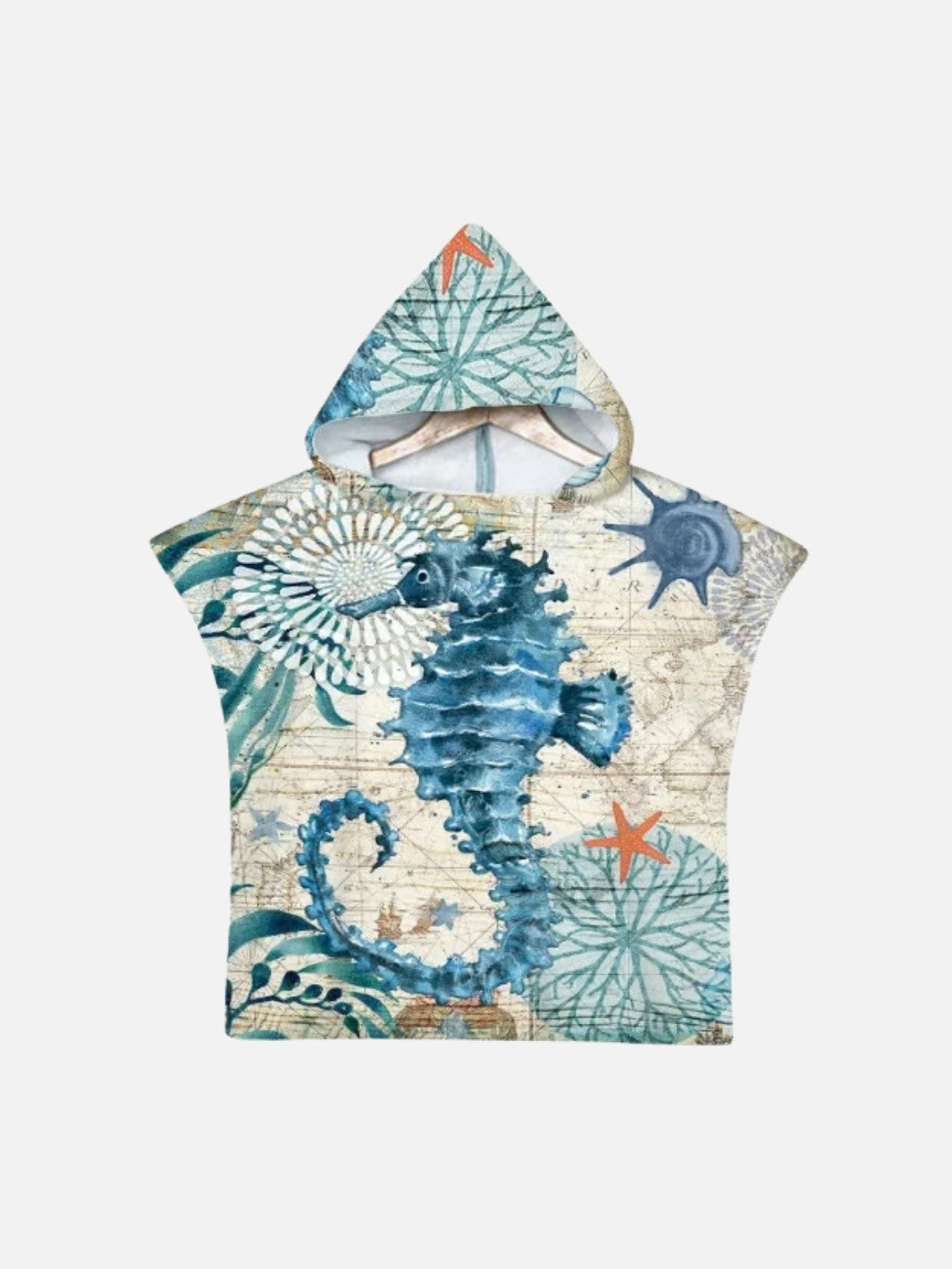 Poncho surf tortue pour enfants