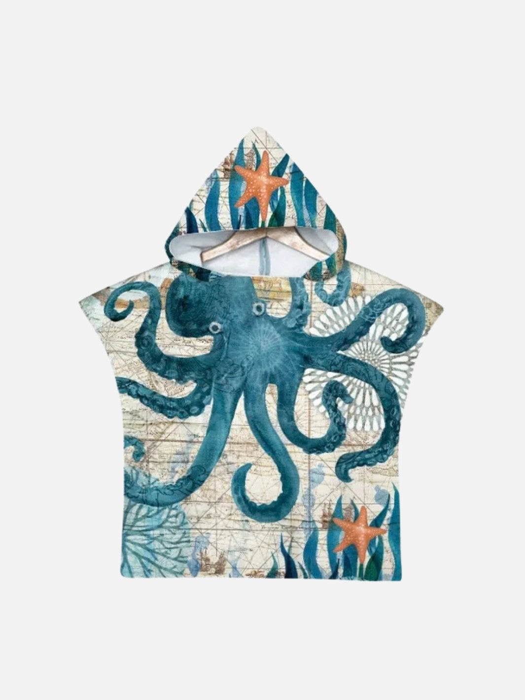 Poncho surf tortue pour enfants