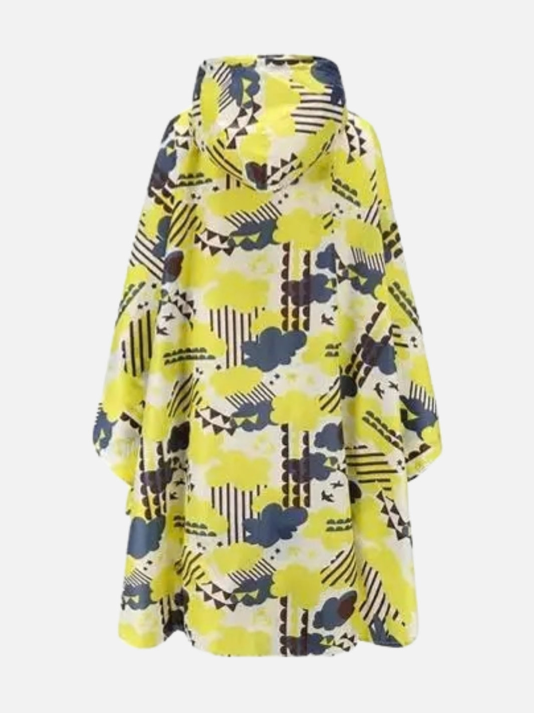 Poncho pluie jaune nuages