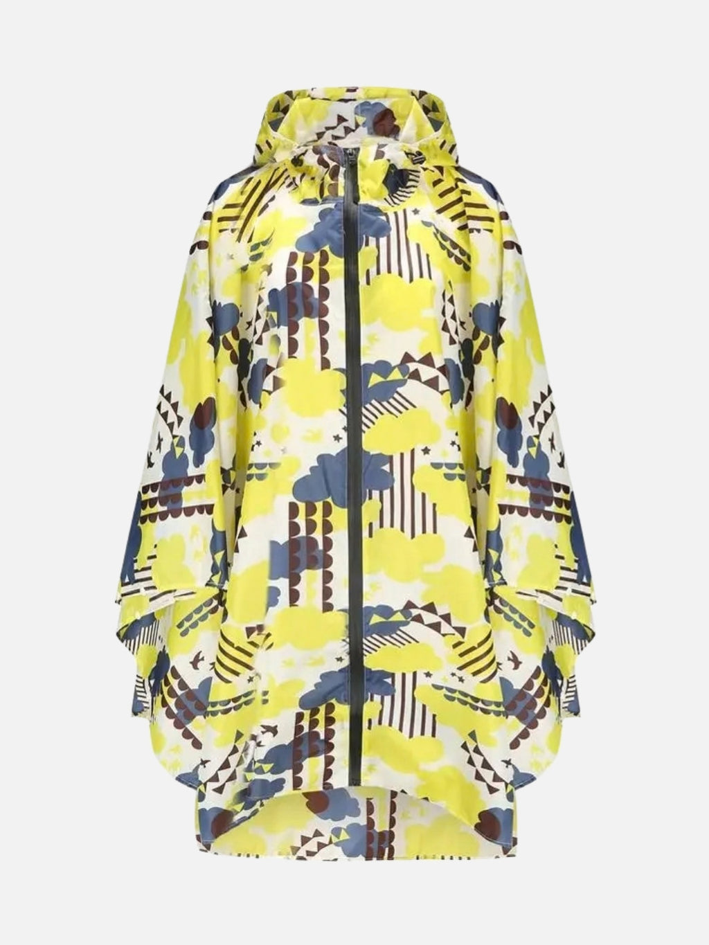 Poncho pluie jaune nuages