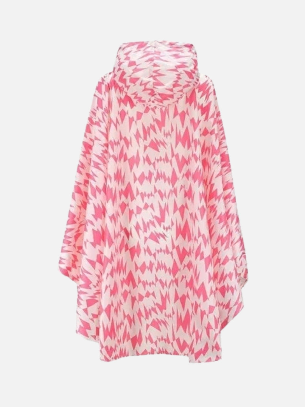 Poncho pluie femme rose-blanc