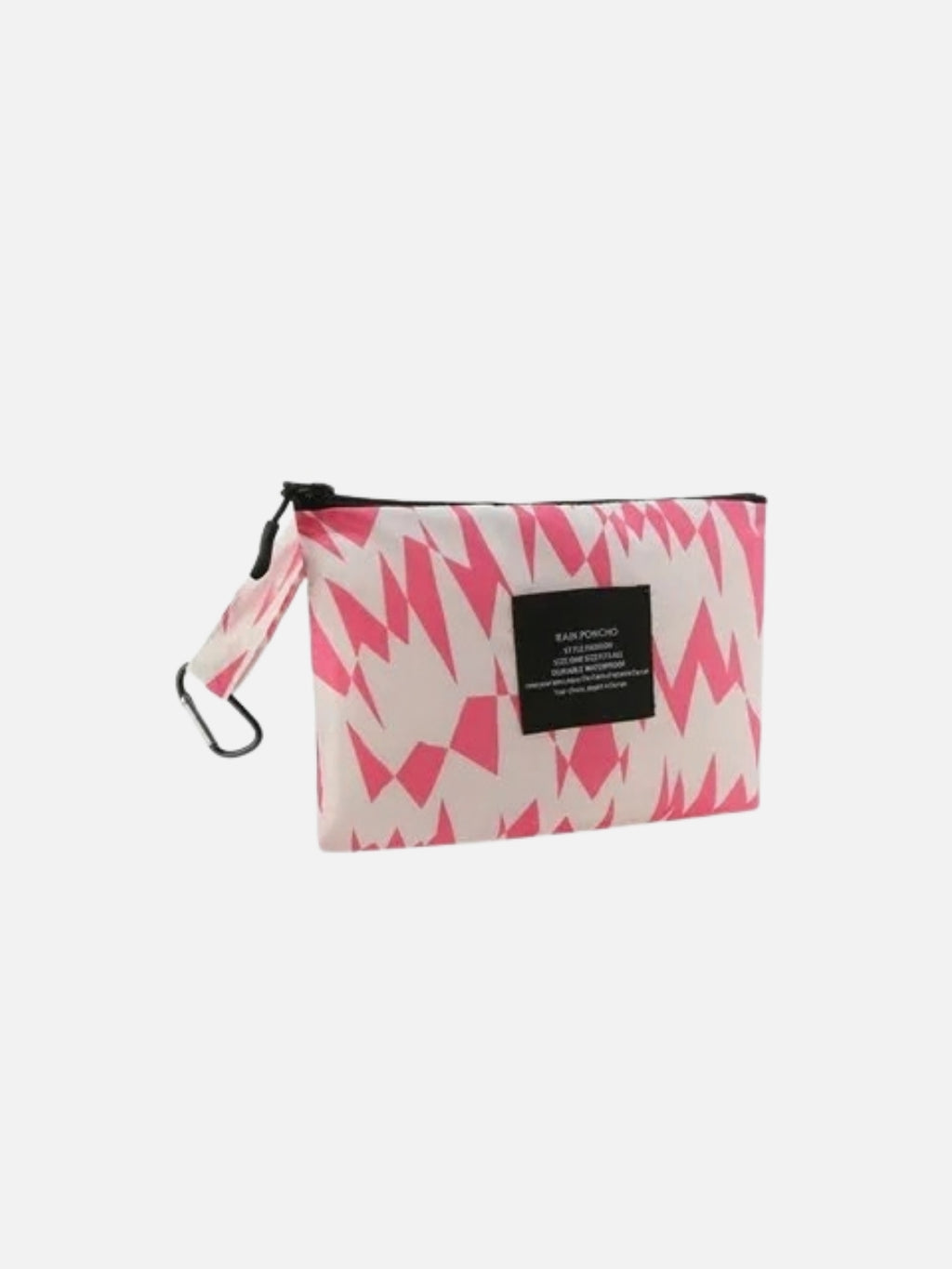Poncho pluie femme rose-blanc