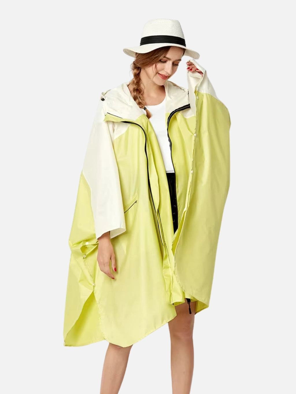Poncho pluie bicolore