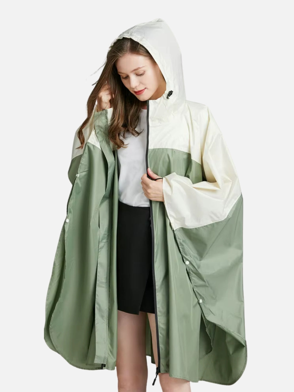 Poncho pluie bicolore