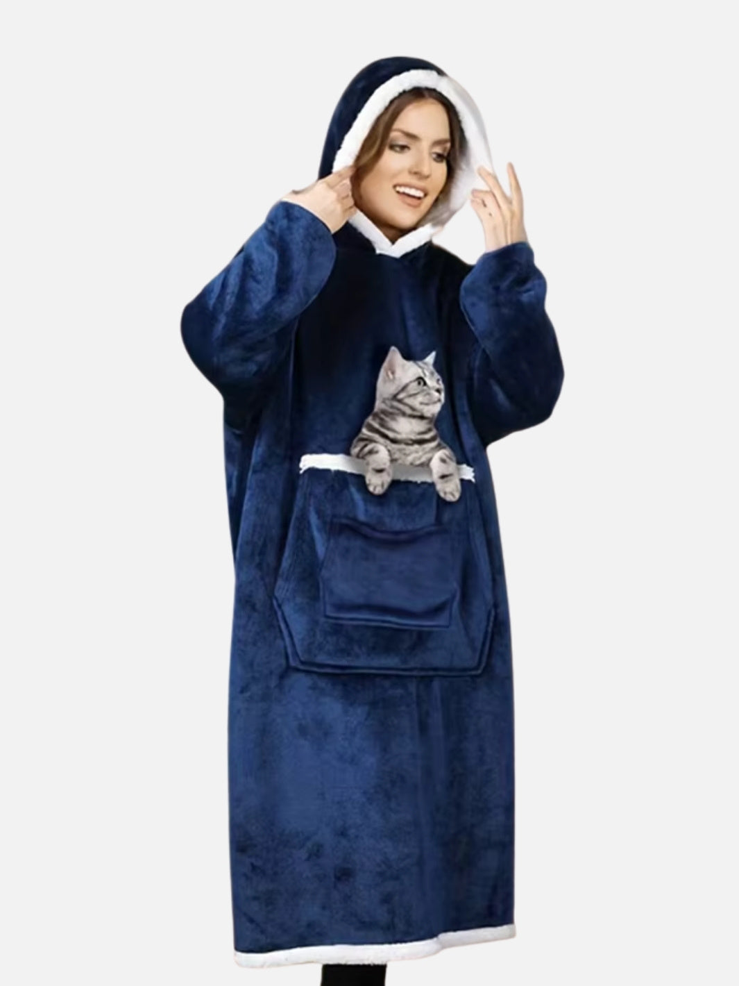 Poncho polaire chaud pour femme et homme