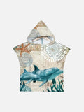 Poncho surf tortue pour enfants