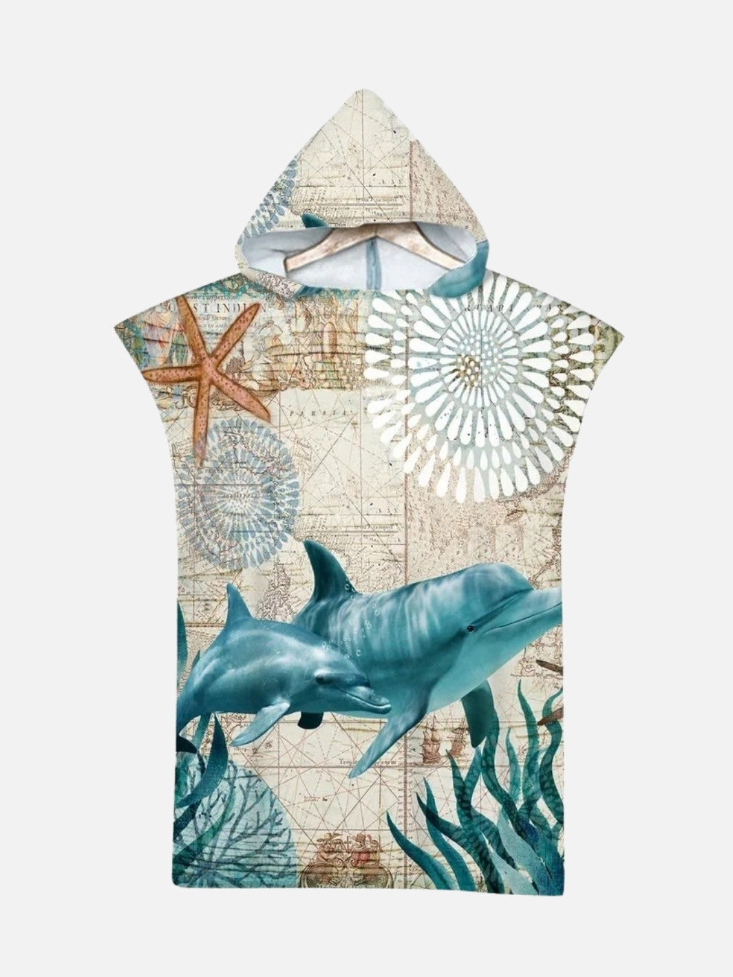 Poncho surf tortue pour adulte