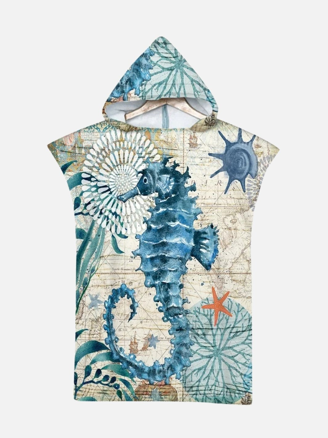 Poncho surf tortue pour adulte