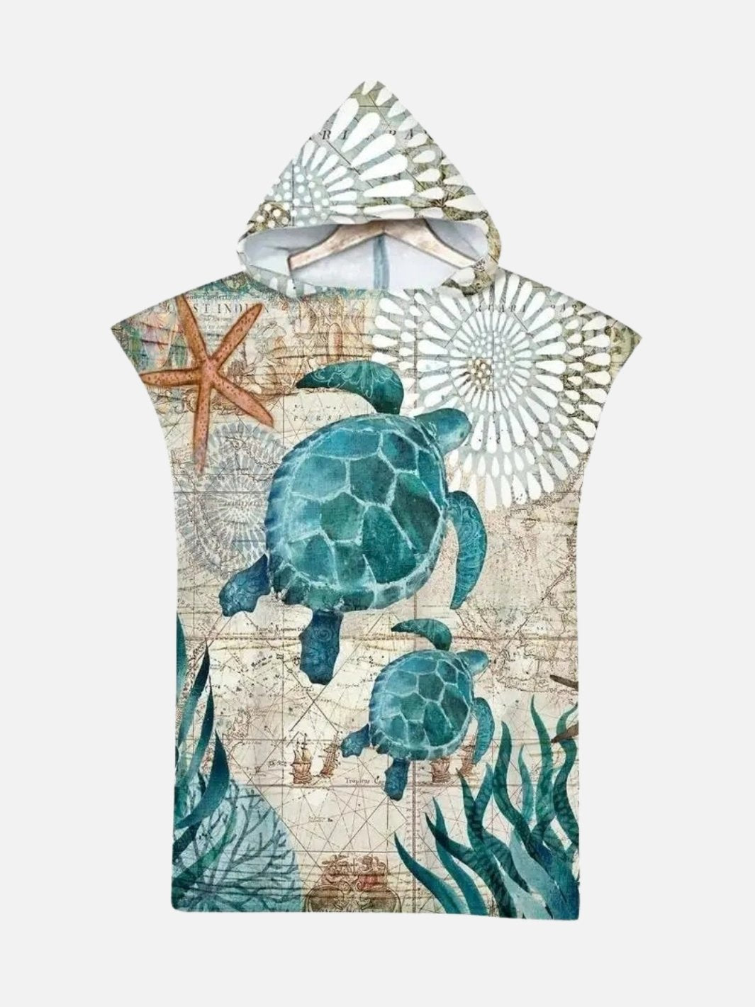 Poncho surf tortue pour adulte