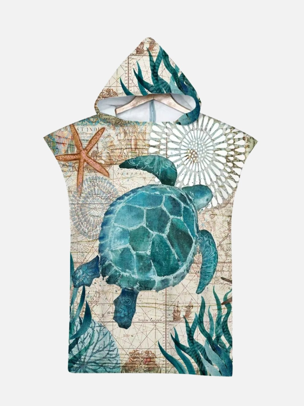 Poncho surf tortue pour adulte